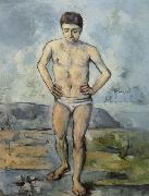 Paul Cezanne Man Standing,Hands on Hips painting